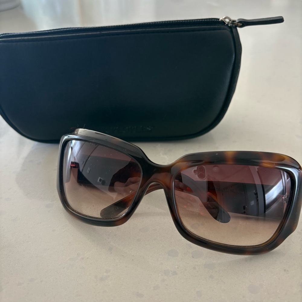 Oliver Peoples Athena Tortoiseshell Sunglasses with Brown Gradient Lenses